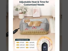 Chew-Proof Pressure Activated Cat Bed UL-Certified Heated Adjustable Temperature