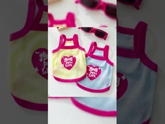 Roupas para cães tecido antibacteriano lavável em máquina vestuário de verão personalizável